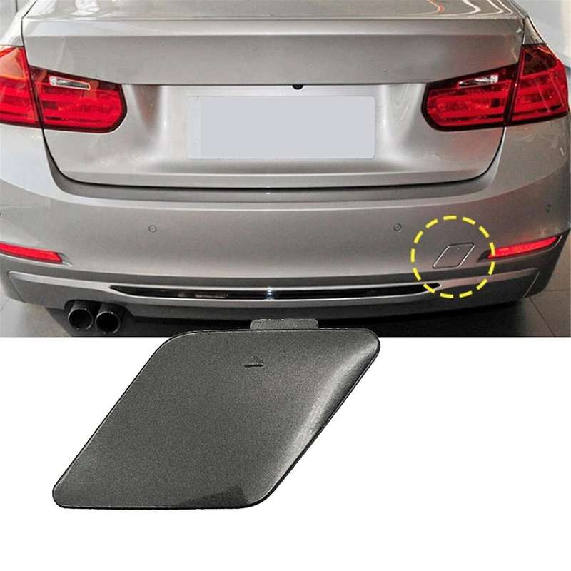 Car Rear Bumper Tow Eye Hook Eye Cover Cap 51127312748 for F30 F35 2012-2015 Silver Gray Rear Traile