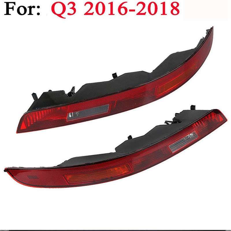 Car Rear Bumper Tail Light Reverse Lamp Red with Bulbs for Q3 2016-2018 8u0945096b 8u0945095b 8ud94