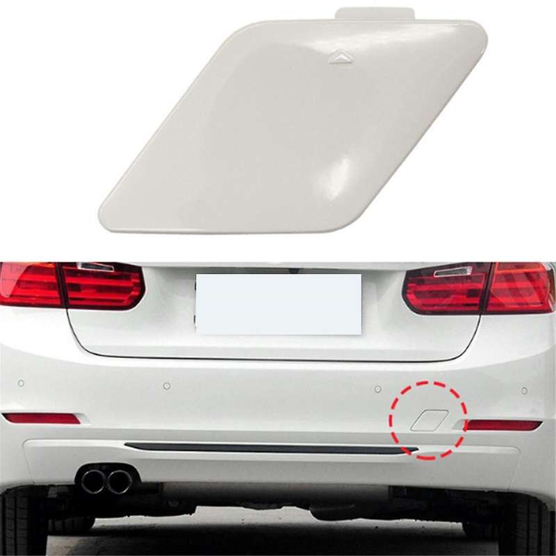 Car Rear Bumper Tow Eye Hook Eye Cover Cap 51127312748 for F30 F35 2012-2015 White Rear Trailer Cove