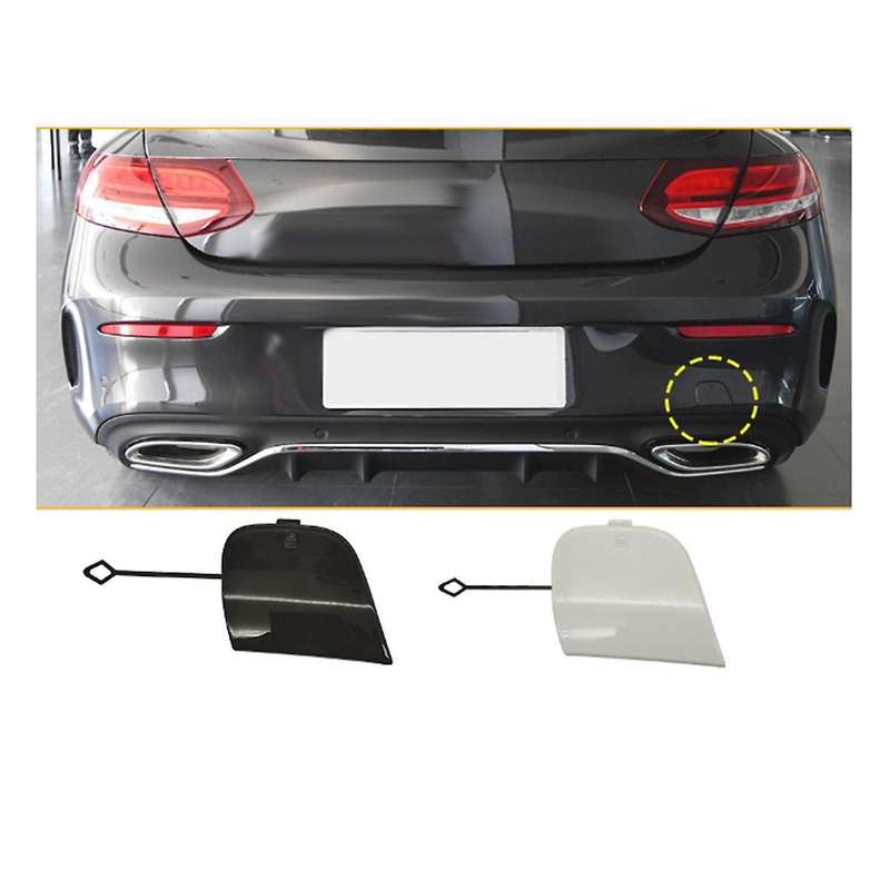 Car Rear Bumper Towing Hook Hole Cover Painted 2058851624 for - W205 2015-2021 Rear Trailer Cover Bl