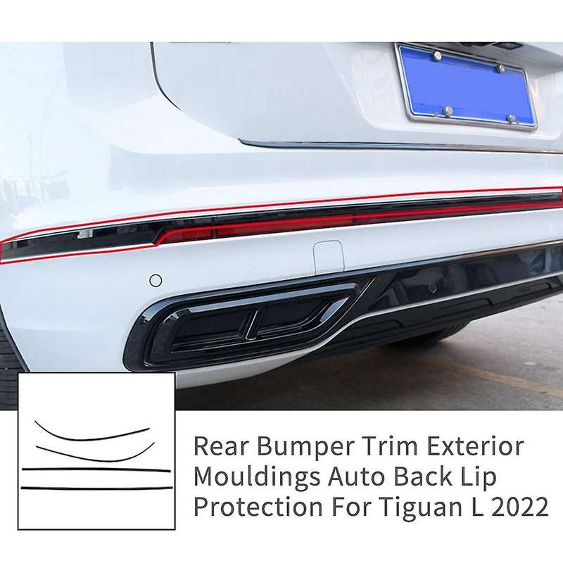 Car Rear Bumper Trim Exterior Mouldings Auto Back Lip Protection for L 2022