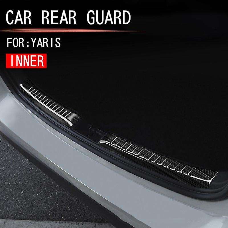 Car Rear Bumper Trunk Guards Trunk Anti-Scratch Guards Rear Bumper Trim Cover for Hatchback Yaris 20