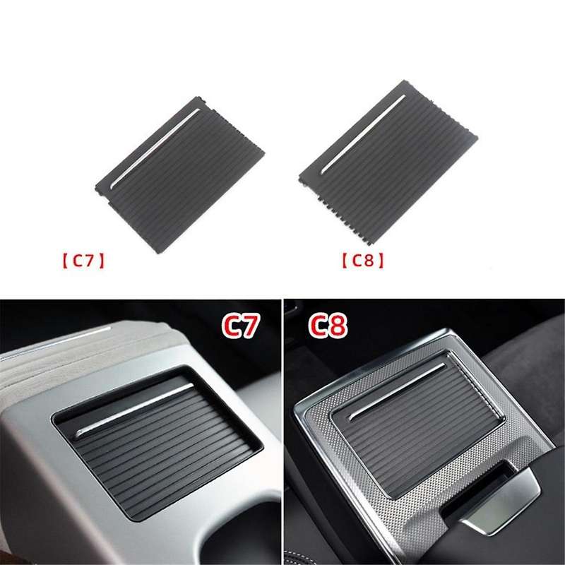 Car Rear Dash Armrest Box Cover Plate Cup Holder Pull Curtain for A6L C8 2019-2025 4KD885977