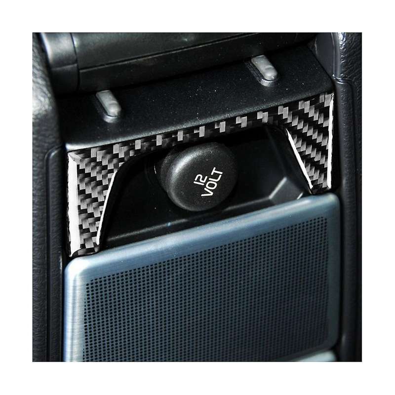 Car Rear Control Panel Back Center Button Cover Trim Decorative Carbon Fiber for Xc90 2003-2014 Acc