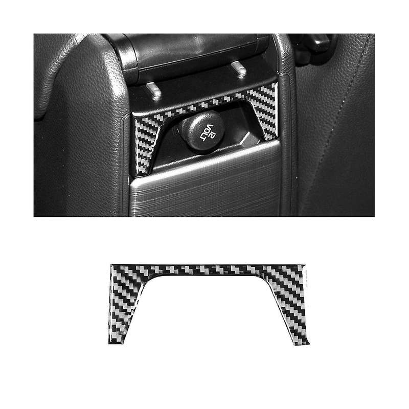 Car Rear Control Panel Back Center Button Cover Trim Decorative Carbon Fiber for Xc90 2003-2014 Acc