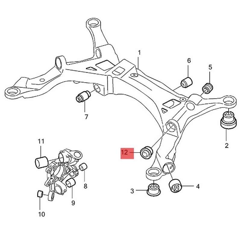 Car Rear Control Arm Axle Bushing 31277899 for XC90 XC70 S60 S80 V70 Rear Swing Arm Suspension Rubb