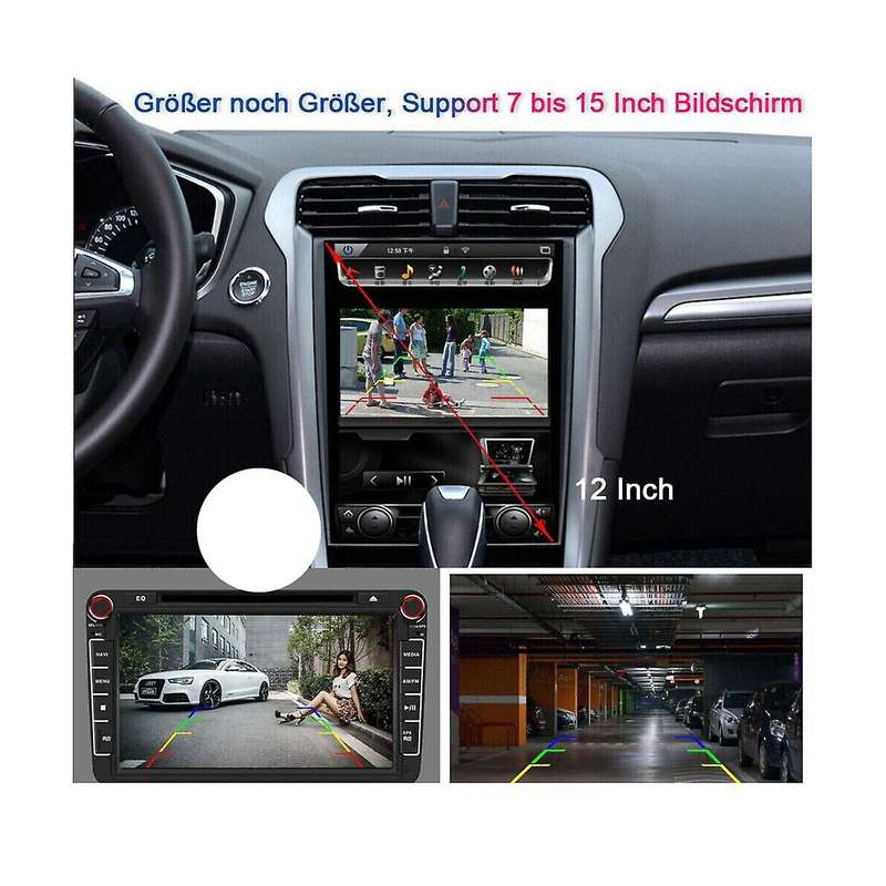 Car Rear Door Handle Camera for Pickup Truck Hd Reversing Camera Rear View Camera Black