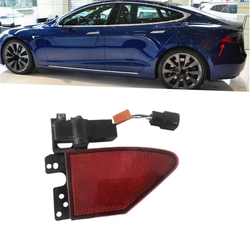 Car Rear Door Side Reflector Cover Charging Port Cover Tail Light Cover Trim for Model S 2016-2022 C