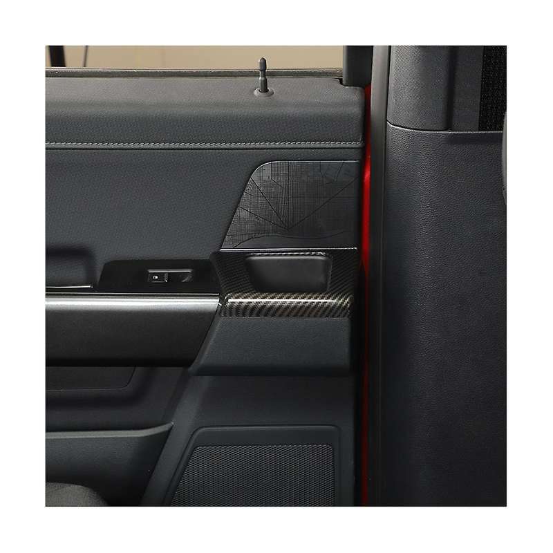 Car Rear Door Storage Box Decoration Cover Trim Sticker for 2021 2022 2023 Accessories - ABS Carbon