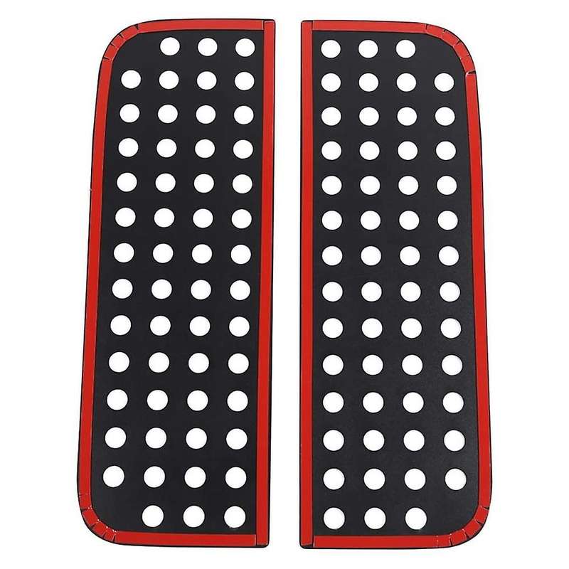 Car Rear Door Window Glass Panel Decoration Cover Trims for JL JT 2018+ 4 Door, Aluminum