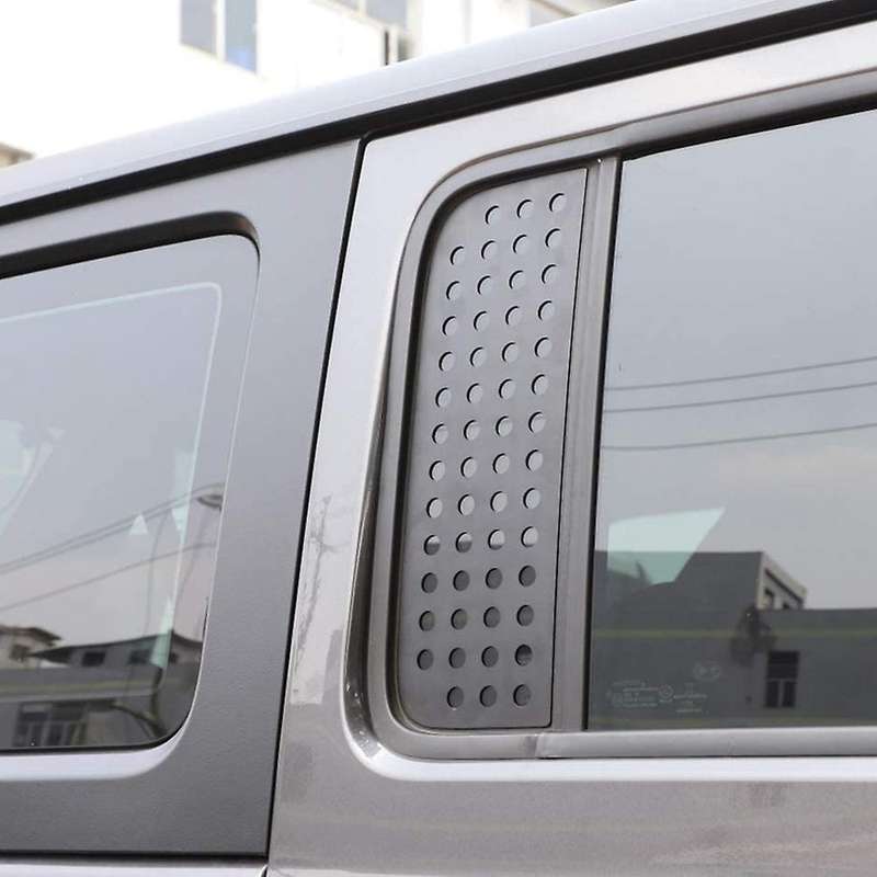 Car Rear Door Window Glass Panel Decoration Cover Trims for JL JT 2018+ 4 Door, Aluminum