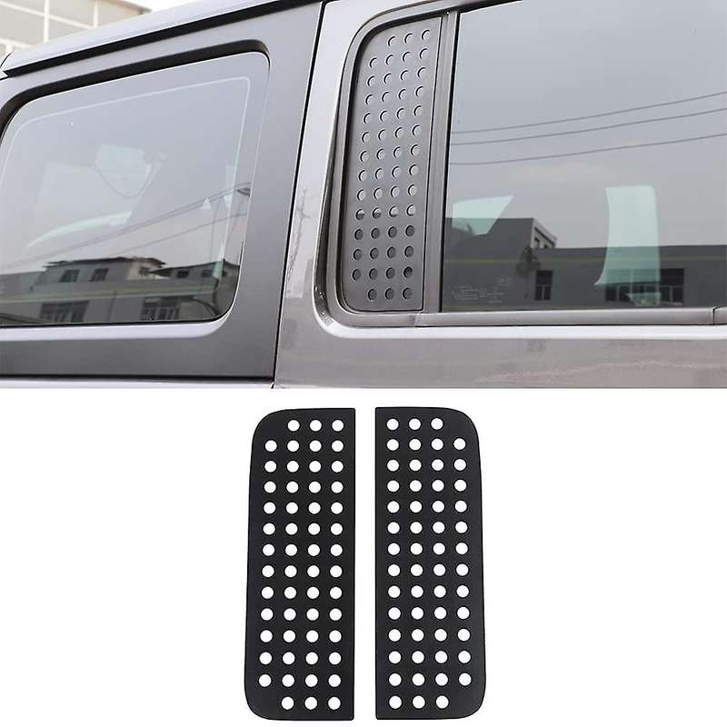 Car Rear Door Window Glass Panel Decoration Cover Trims for JL JT 2018+ 4 Door, Aluminum