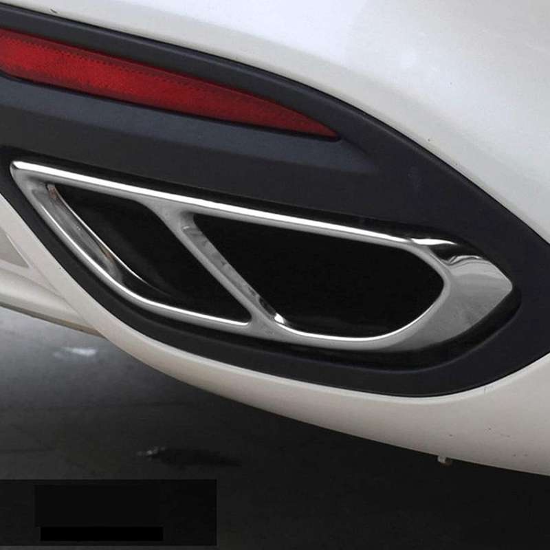 Car Rear Dual Exhaust Muffler End Pipe Stickers Cover Trims Accessories for Mondeo/ Sedan 2013-2020