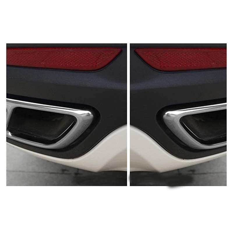 Car Rear Dual Exhaust Muffler End Pipe Stickers Cover Trims Accessories for Mondeo/ Sedan 2013-2020