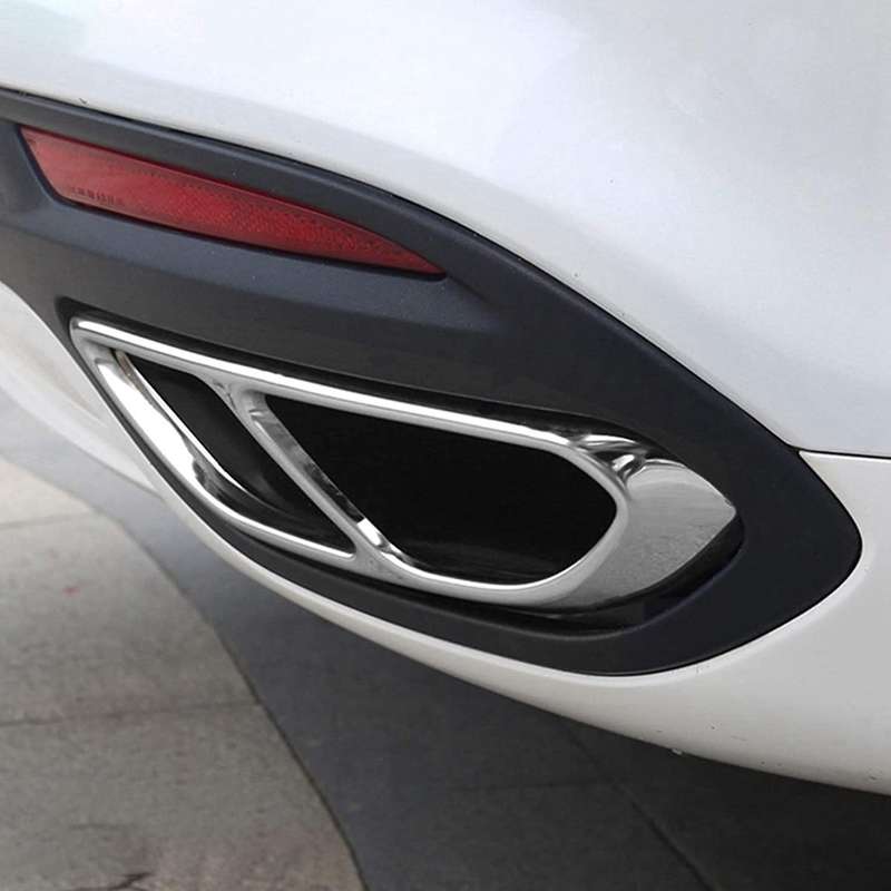 Car Rear Dual Exhaust Muffler End Pipe Stickers Cover Trims Accessories for Mondeo/ Sedan 2013-2020