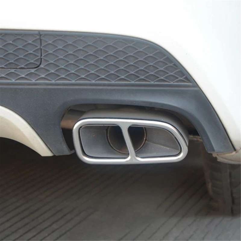 Car Rear Dual Exhaust Muffler Pipe Cover Trim for X204 2013-2015 W218 2012-2017