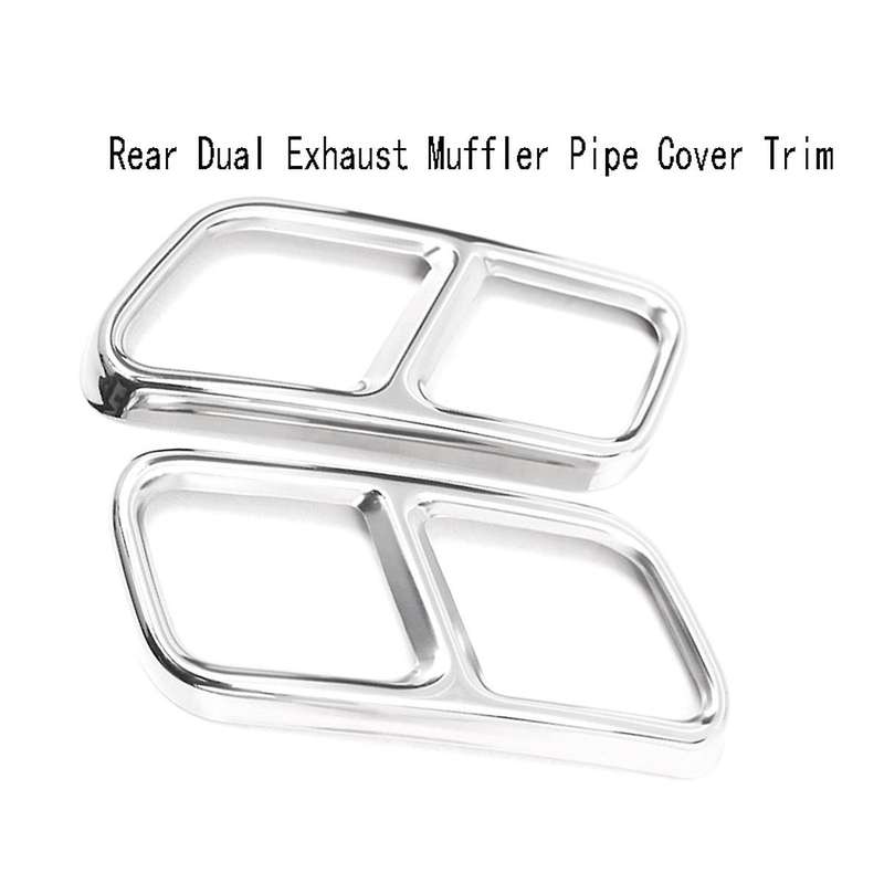 Car Rear Dual Exhaust Muffler Pipe Cover Trim for X204 2013-2015 W218 2012-2017