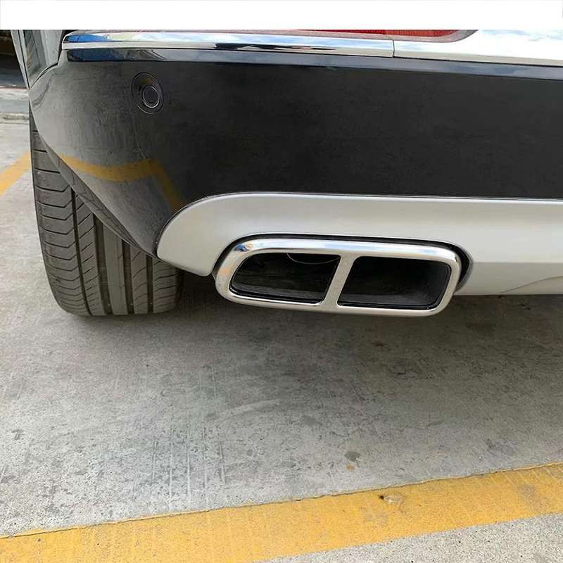 Car Rear Exhaust Tail Pipe Cover Trim Muffler Styling Accessories for XC90 XC 90 2016-2019