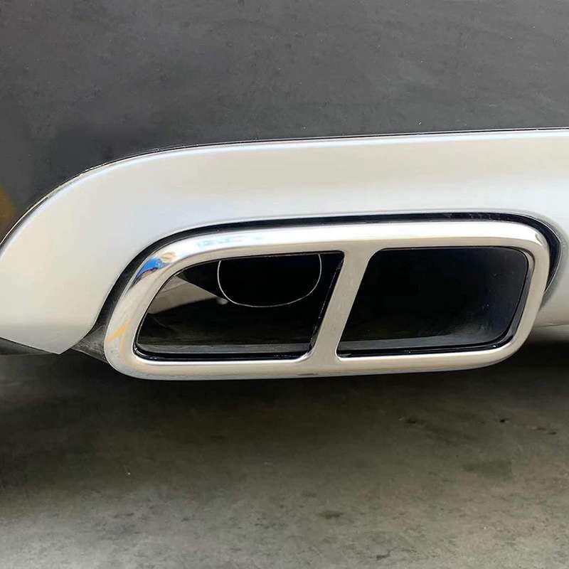 Car Rear Exhaust Tail Pipe Cover Trim Muffler Styling Accessories for XC90 XC 90 2016-2019