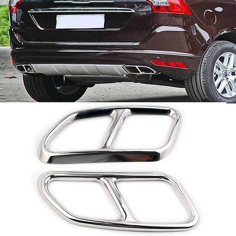 Car Rear Exhaust Tail Pipe Cover Trim Muffler Styling Accessories for XC90 XC 90 2016-2019