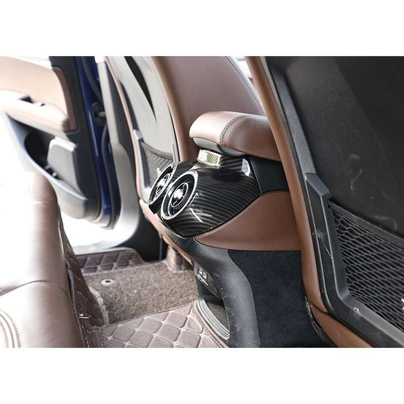 Car Rear Exhaust Vent Decorative Frame for Romeo Stelvio 2017-2020 Carbon Fiber