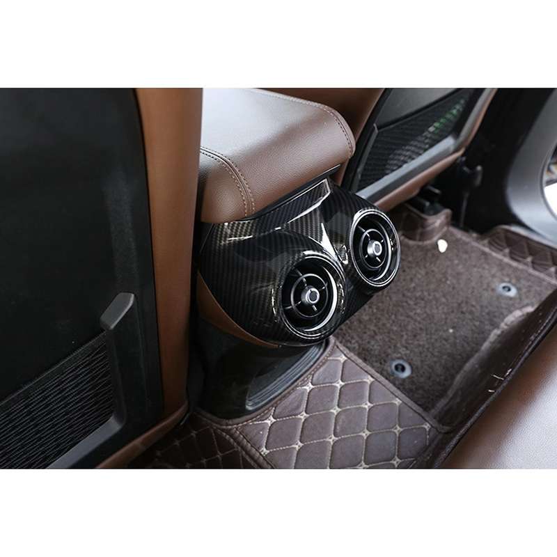 Car Rear Exhaust Vent Decorative Frame for Romeo Stelvio 2017-2020 Carbon Fiber