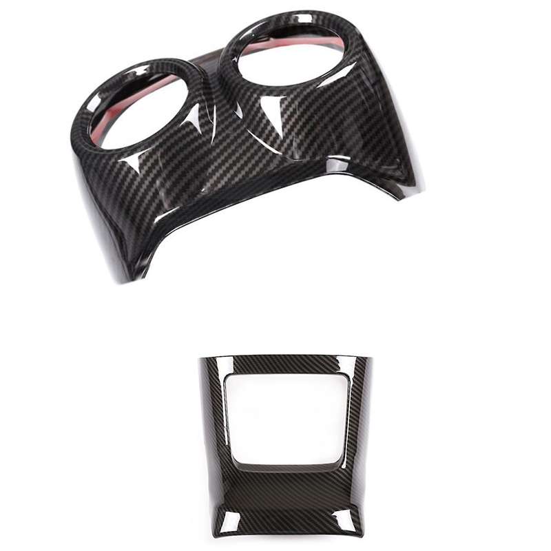 Car Rear Exhaust Vent Decorative Frame for Romeo Stelvio 2017-2020 Carbon Fiber
