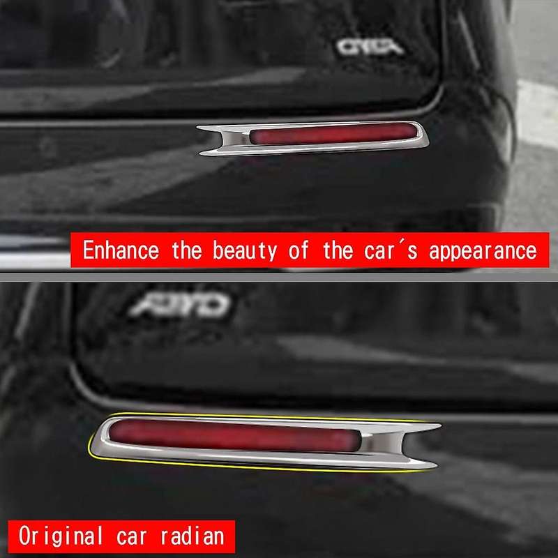 Car Rear Fog Light Cover Trim Decoration Sticker for Sienna 2021 Silver