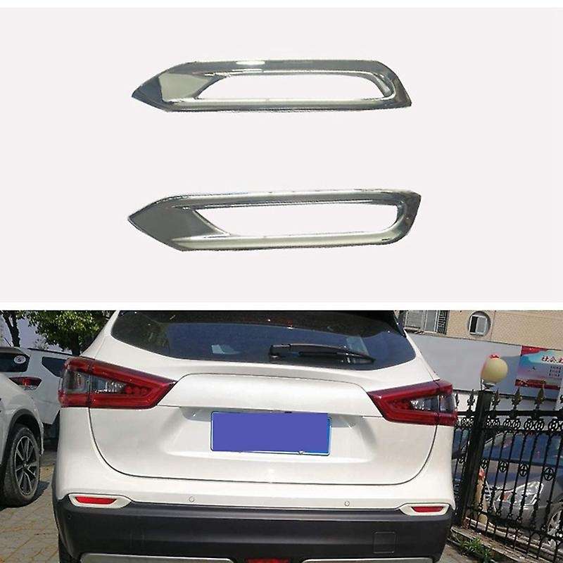 Car Rear Fog Light Eyebrow Cover Frame Trim ABS Chrome Exterior Accessories for J11 Dualis 2019 2020