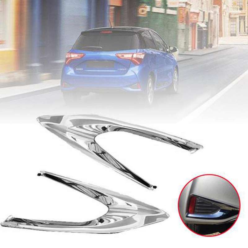 Car Rear Fog Lamp Cover Trim Tail Fog Lights Decoration Cover for YARIS/VITZ 2018-2019
