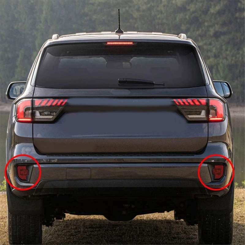 Car Rear Fog Light Lamp Cover Tail Foglight Trim Styling Tail Light Frame Trim for Everest 2022 2023