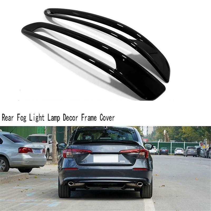 Car Rear Fog Light Lamp Decor Frame Cover Trim Decorative Sticker Exterior Accessories for 11Th Gen