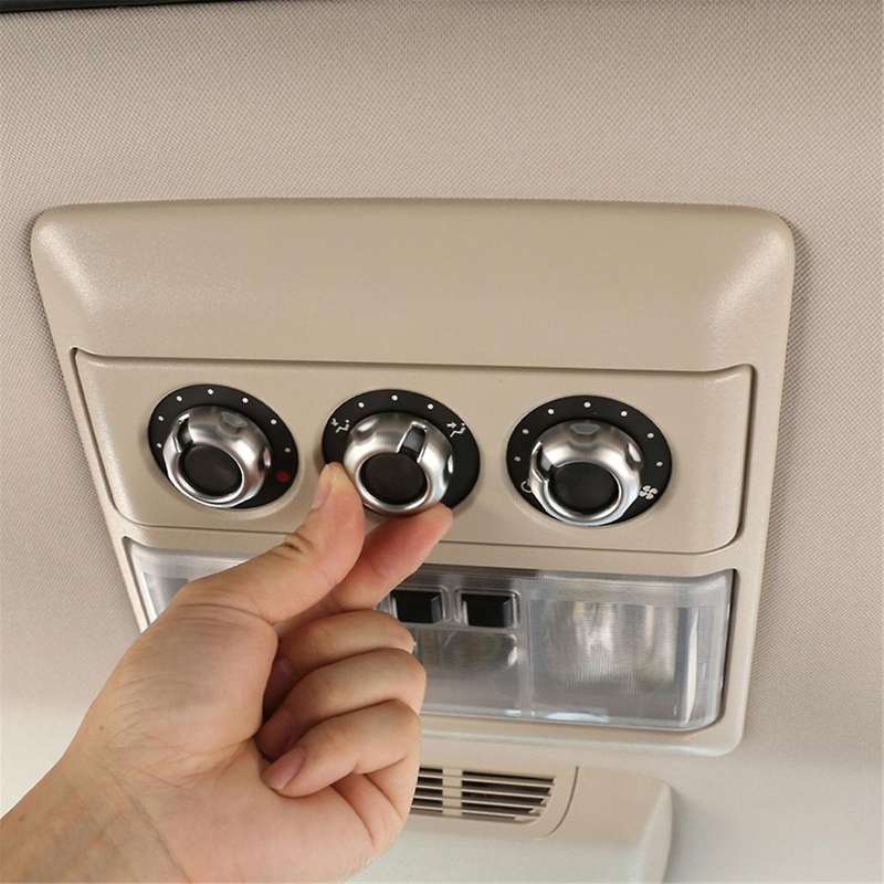 Car Rear Headlight Top of Head Knob Cover Decorative Circle for 3 4 2010-2016