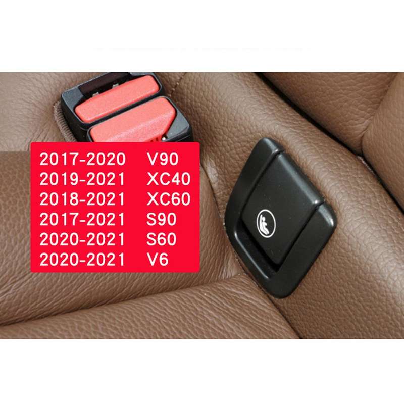 Car Rear Isofix Cover Child Restraint for V60 V90 Xc40 Xc60 S60 S90 Car Rear Black