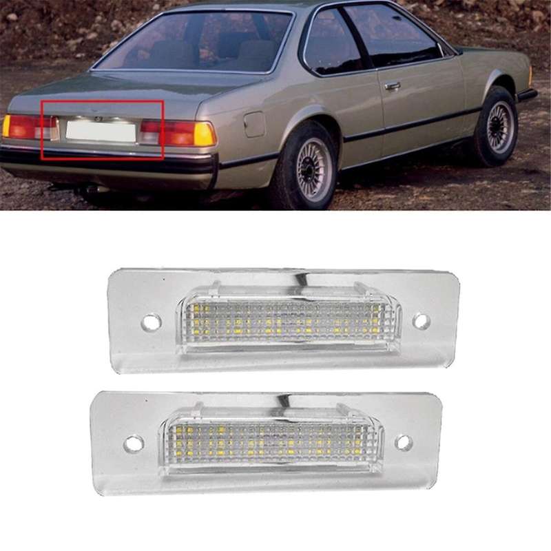 Car Rear LED License Plate Light for E30 E12 E28 E24 E23 E26 Car Accessories 63261372766 63261354665