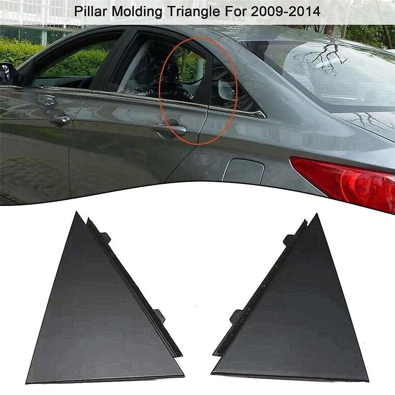 Car Rear Left Right Door Outside Pillar Molding Triangle for 2009-2014 83830-3S000 83840-3S000