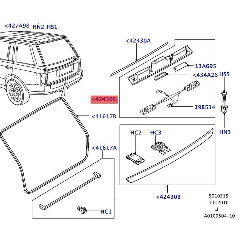 Car Rear Licen Plate Led Light 51138265649 for L322 2002-2012 Switch Plate Cxb000123lpo