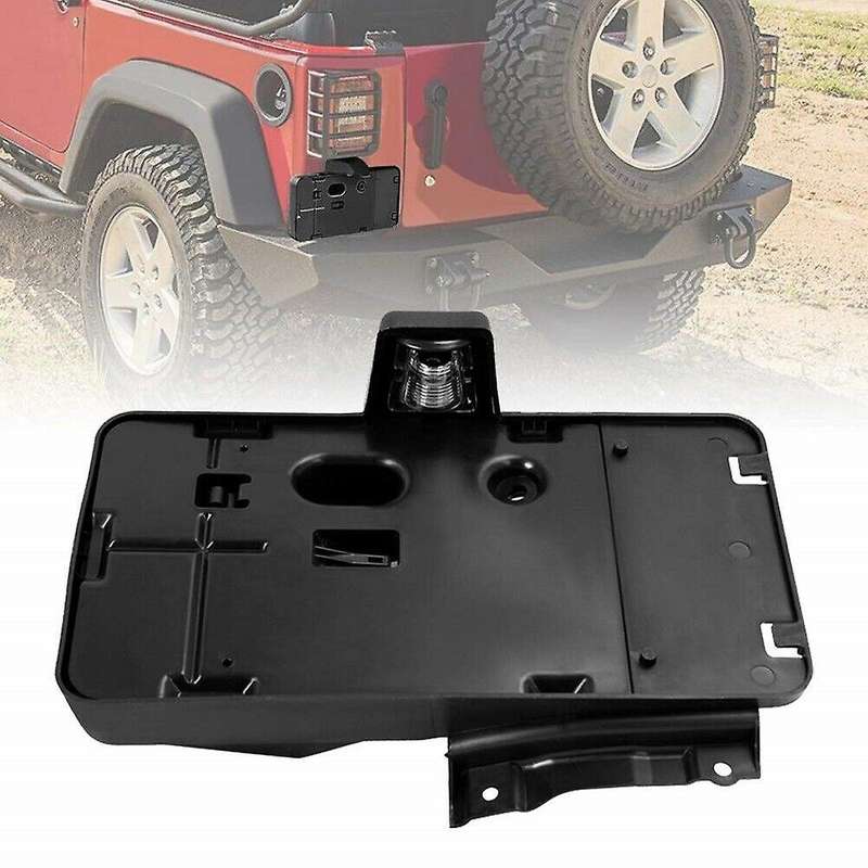 Car Rear License Plate Holder LED Light Tag Bracket for Wrangler JK JKU 2007-2017
