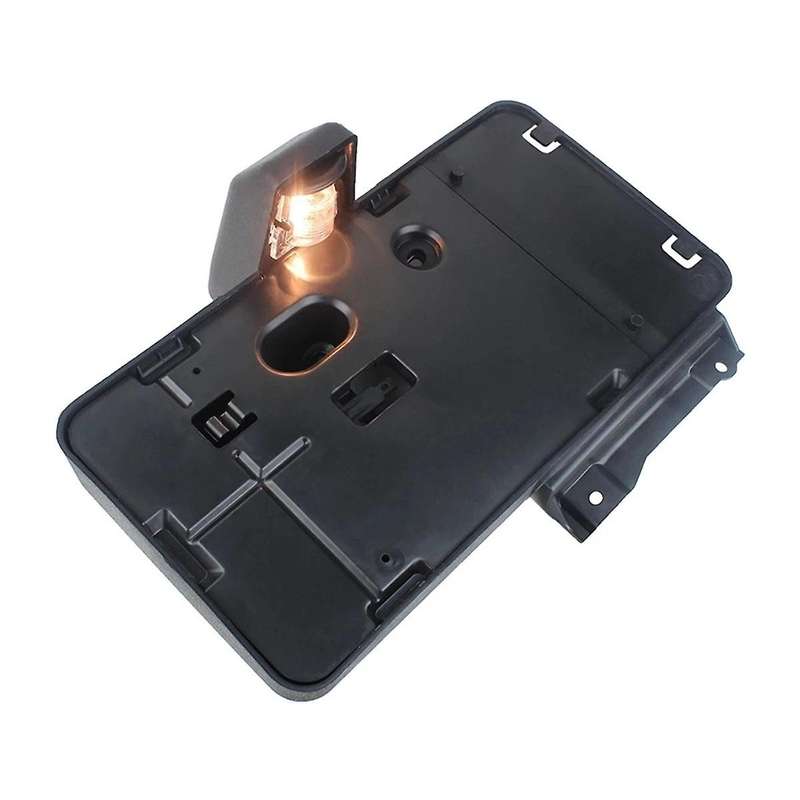 Car Rear License Plate Holder Frame with Light Mounting Bracket for Wrangler JK 2007-2017