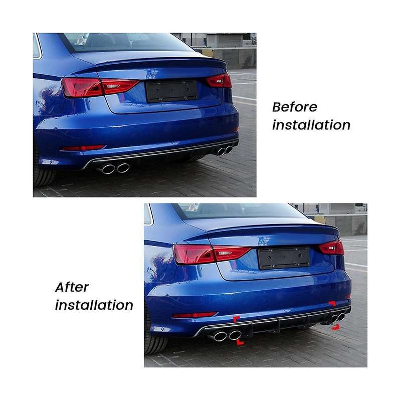 Car Rear Lip Spoiler Diffuser for S3 8v Sedan Early Stage 2013-2015 Accessories