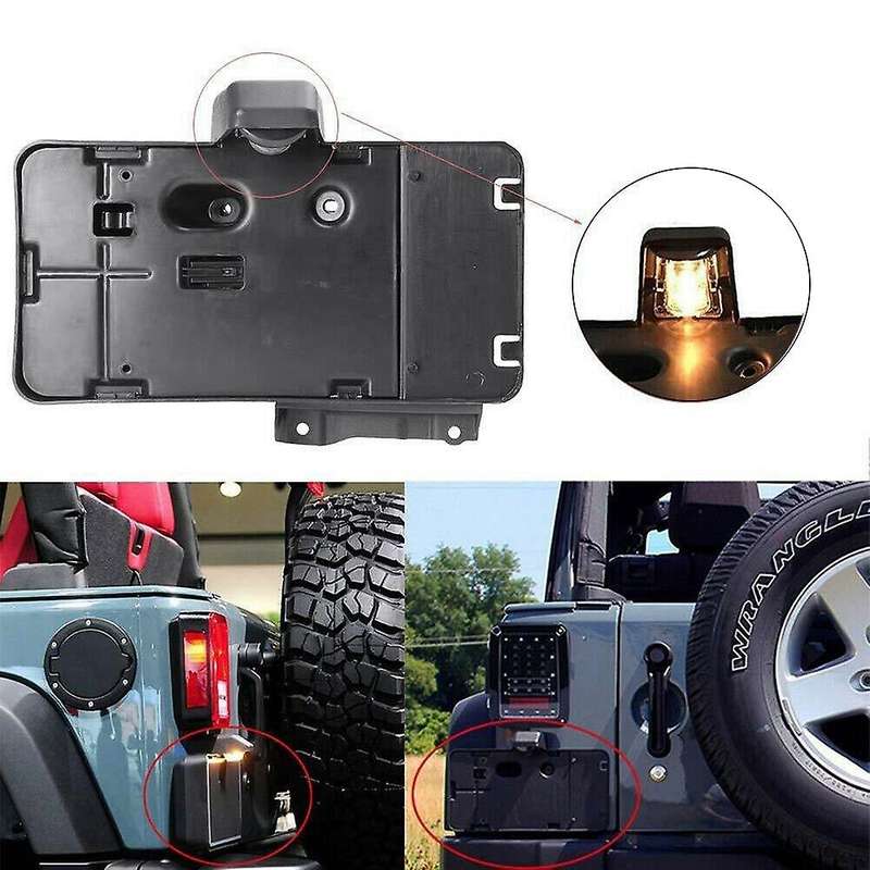 Car Rear License Plate Mounting Holder Bracket &Light for 2007-2017 JK 68064720AA