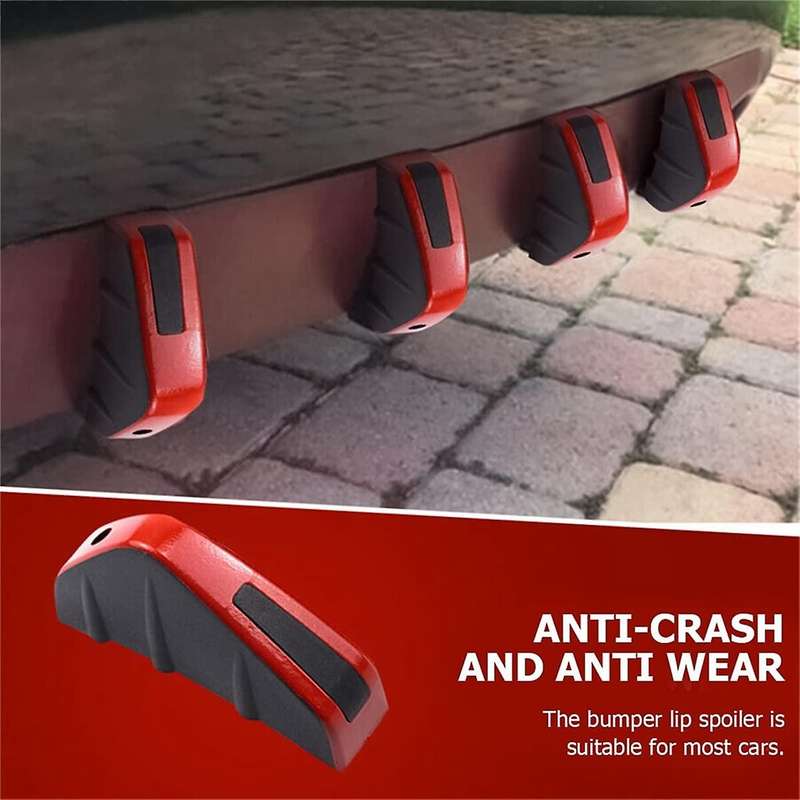 Car Rear Lower Bumper Wing Lip Diffuser, Anti-crash Accessories Spoiler Protector, Rear Bumper Spli