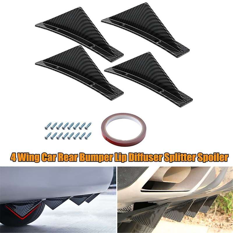 Car Rear Lower Bumper Wing Lip Diffuser,anti-crash Spoiler Fin Protector,rear Bumper Splitter Lip W