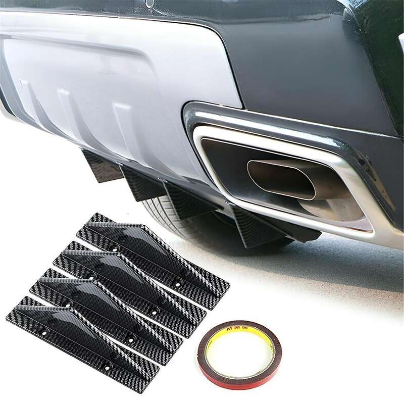 Car Rear Lower Bumper Wing Lip Diffuser,anti-crash Spoiler Fin Protector,rear Bumper Splitter Lip W