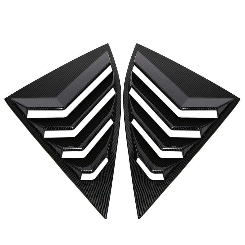 Car Rear Quarter Side Window Louvers Vent Cover Trim Panel Window Blinds Triangular for 2021-2022