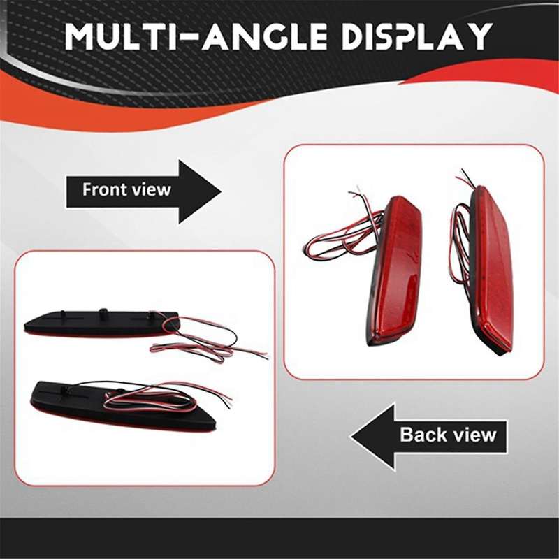 Car Rear Reflector Light Bumper Taillight Fog Light Brake Light for DELICR MINI Red