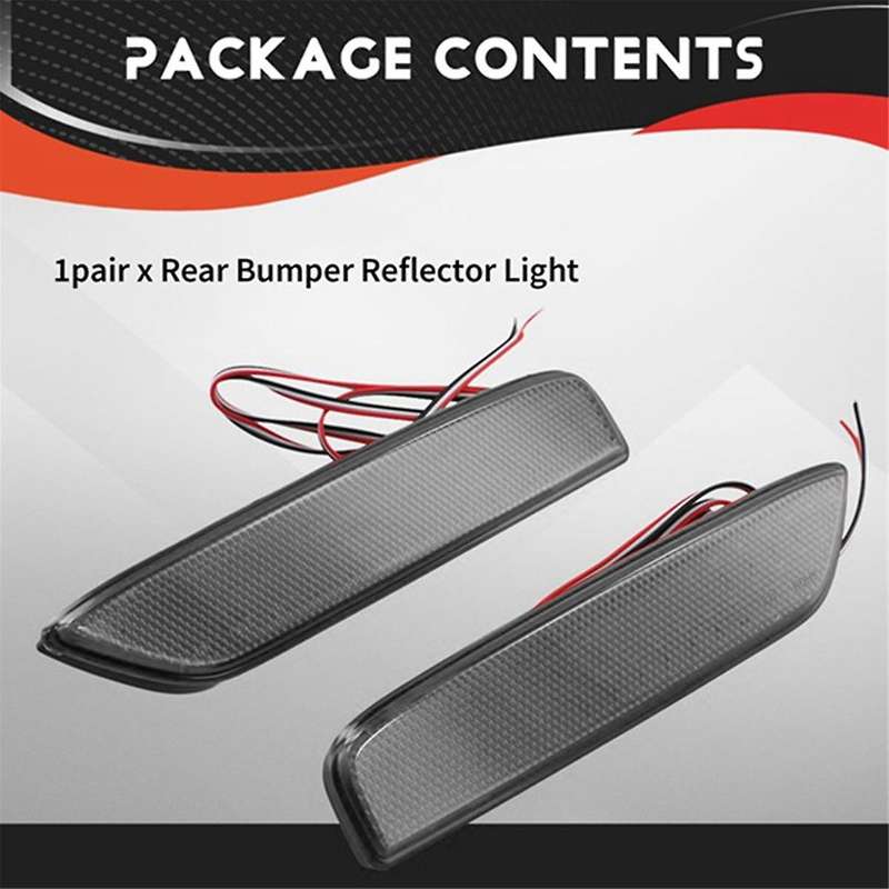 Car Rear Reflector Light Bumper Taillight Fog Light Brake Light for DELICR MINI Black