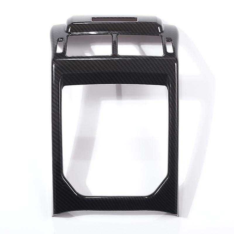Car Rear Row AC Vent Outlet Frame Cover Trim Carbon Fiber Style ABS Plastic for Land Evoque 2012-201