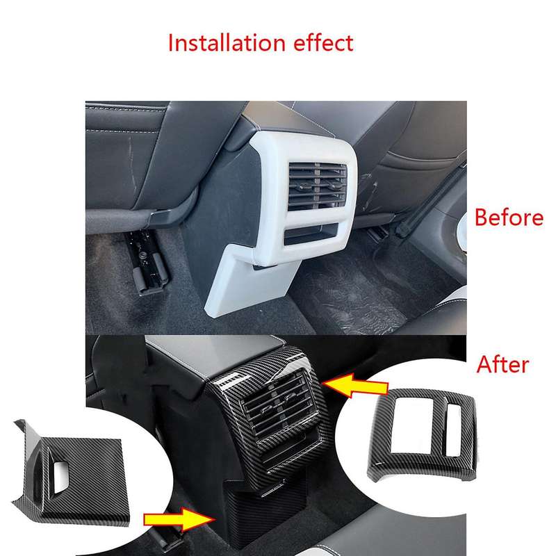 Car Rear Seat Console Air Conditioner Outlet Frame Cover Trim Decorative for Golf 8 MK8 2020 2021