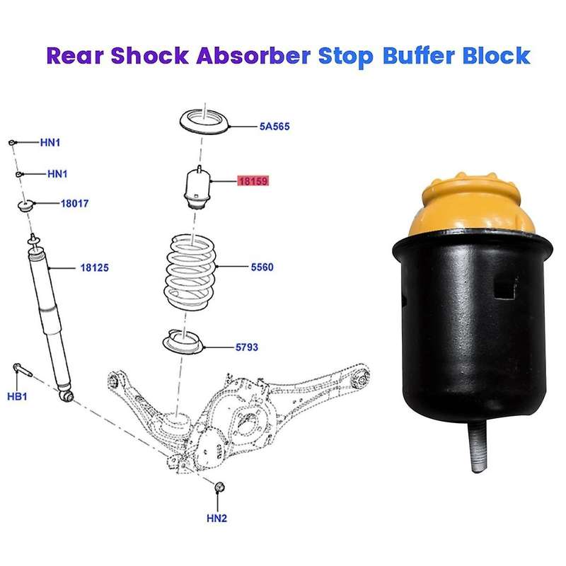 Car Rear Shock Absorption Stop Buffer Block 7T4Z-18159-AA for Edge 2007-2015 Absorber Buffer 7T4Z181